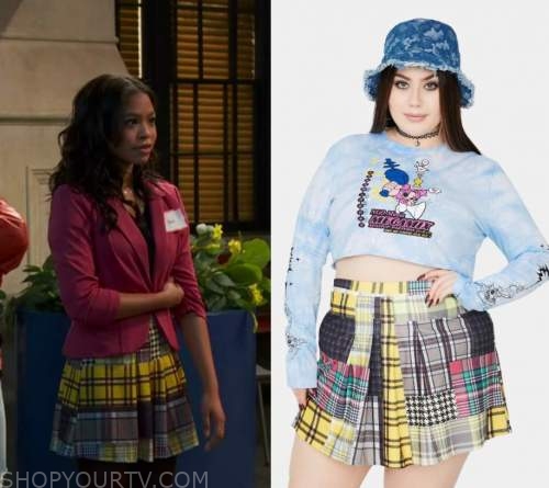 Raven's Home: Season 4 Episode 11 Nia's Patchwork Pleated Skirt | Shop ...