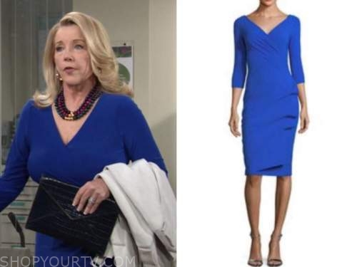 The Young and the Restless: May 2021 Nikki Newman's Blue Dress | Shop ...