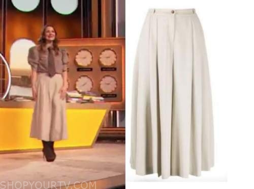 drew barrymore, drew barrymore show, beige culottes