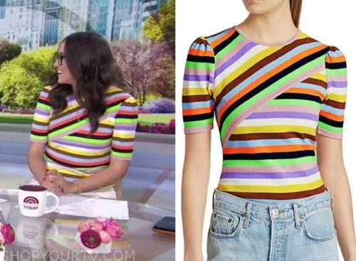savannah sellers, the today show, multicolor striped top