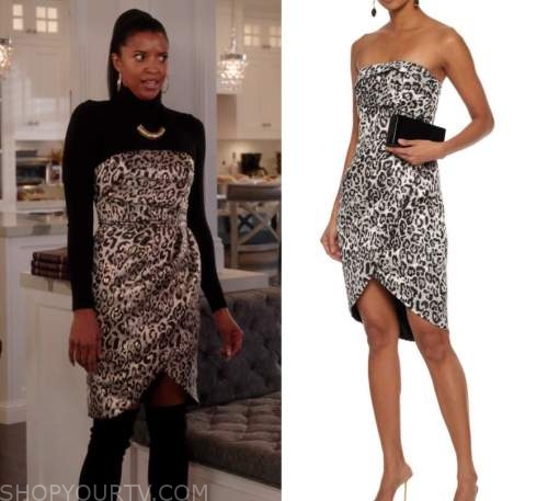 Girls5eva: Season 1 Episode 4 Wickie's Leopard Wrap Dress | Shop Your TV