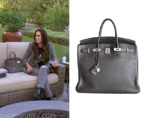 Kyle Richards' Black Quilted Purse in Berlin