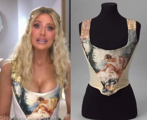Rozie Corsets Draped Satin Bustier Corset Top worn by Kyle Richards as seen  in The Real Housewives of Beverly Hills (S13E01)
