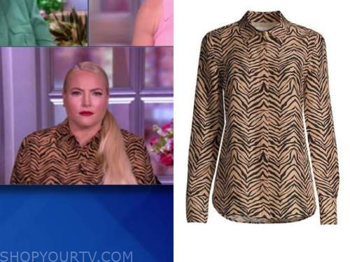 meghan mccain, the view, zebra print shirt