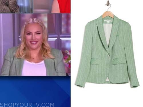 meghan mccain, the view, green blazer