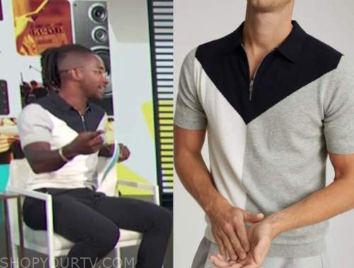 scott evans, access daily, colorblock polo shirt