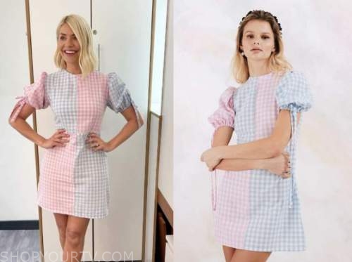 holly willoughby, gingham dress, this morning