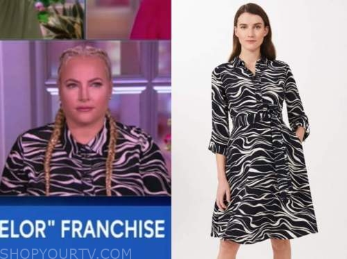 meghan mccain, the view, zebra print shirt dress