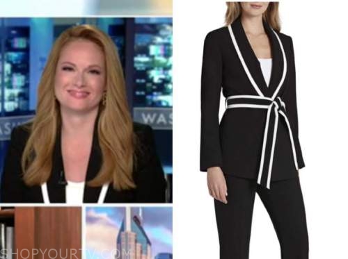 outnumbered, gillian turner, black and white contrast trim jacket