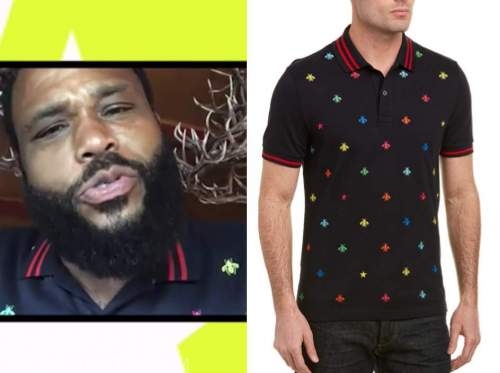 anthony anderson, access daily, bee polo shirt