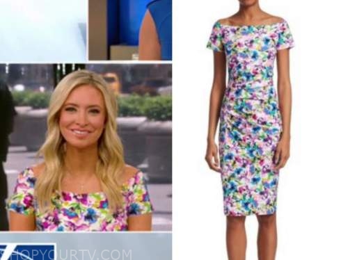 kayleigh mcenany, outnumbered, floral off-the-shoulder dress