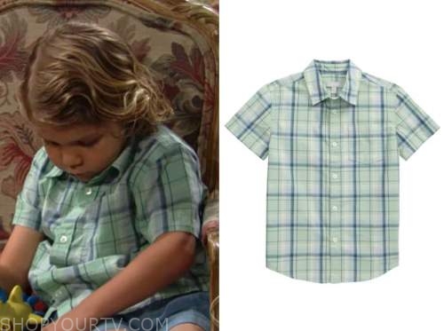 harrison locke, the young and the restless, green plaid shirt