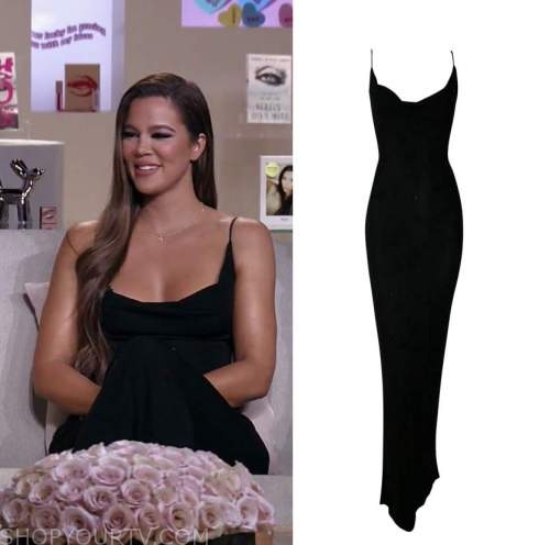 WornOnTV: Khloe's black cross print long sleeve tee on Keeping Up with the  Kardashians, Khloe Kardashian