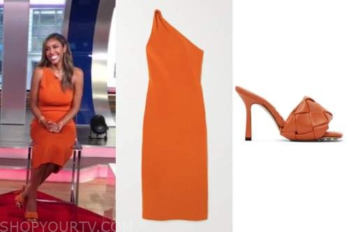 tayshia adams, good morning america, orange dress, orange sandals | Fashion, Clothes, Style, Outfits and Wardrobe worn on TV Shows | Shop Your TV tayshia adams, good morning america, orange dress, orange sandals | Fashion, Clothes, Style, Outfits and Wardrobe worn on TV Shows | Shop Your TV