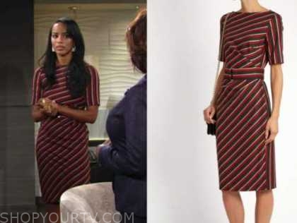 The Young and the Restless: July 2021 Imani Benedict's Red Striped ...