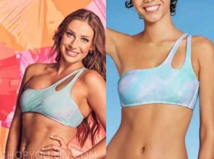 Olivia Kaiser, love island usa, blue tie dye bikini top