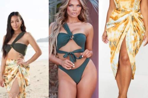 bachelor in paradise, tammy ly, green bikini, orange midi skirt