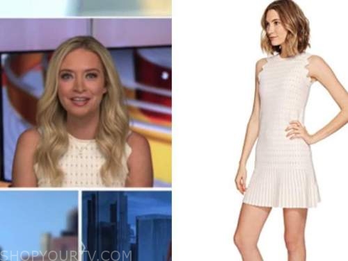 kayleigh mcenany, outnumbered, fox news, pink knit scallop dress