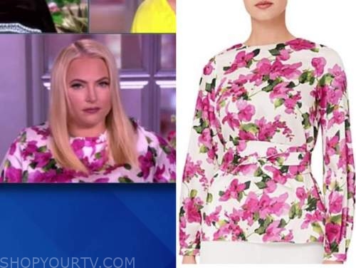 meghan mccain, the view, pink floral top