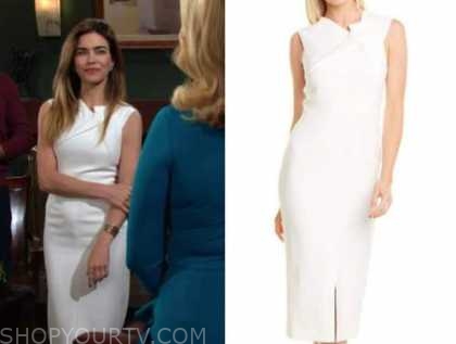 The Young and the Restless: July 2021 Victoria Newman's White Sheath ...
