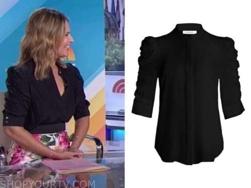 The Today Show: July 2021 Savannah Guthrie's Black Puff Sleeve Shirt ...