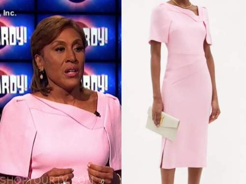 robin roberts, jeopardy, pink dress