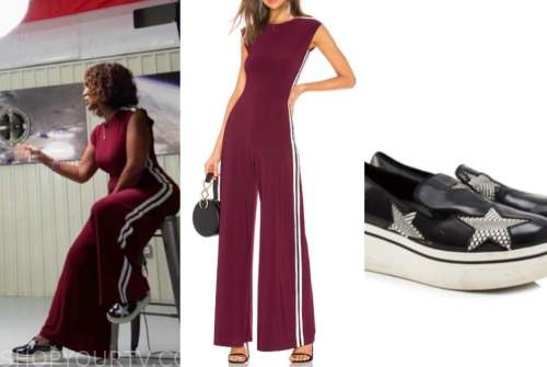 gayle king, cbs this morning, jumpsuit, star sneakers