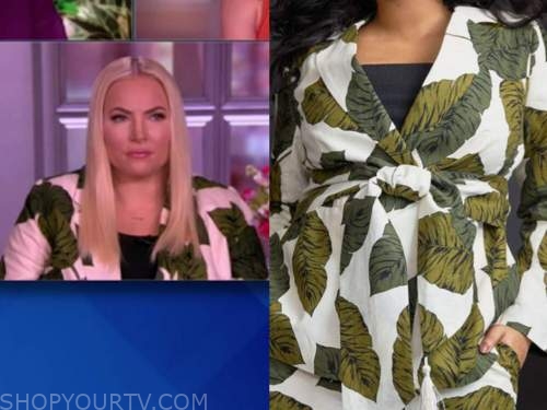 the view, meghan mccain, leaf print blazer