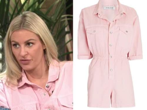 morgan stewart, E! news, daily pop, blush pink romper