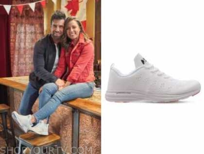 Katie Thurston, the bachelorette, white mesh sneakers