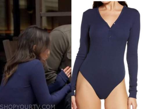 Katie Thurston, the bachelorette, navy bodysuit top