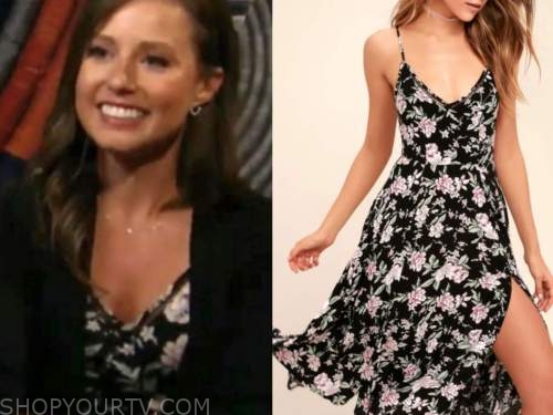 Katie Thurston, the bachelorette, black floral dress