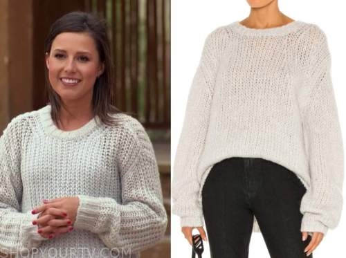 Katie Thurston, the bachelorette, open weave sweater