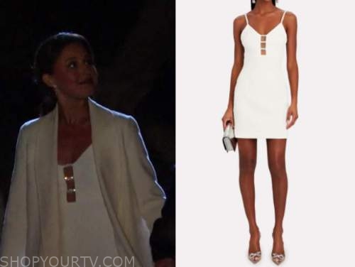 Katie Thurston, the bachelorette, white crystal strap dress