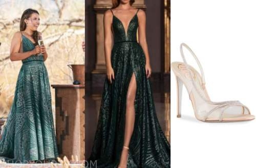Katie Thurston, the bachelorette, green finale gown, dress,