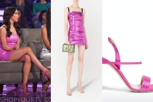 Kaitlyn Bristowe, the bachelorette, pink metallic dress, pink sandals