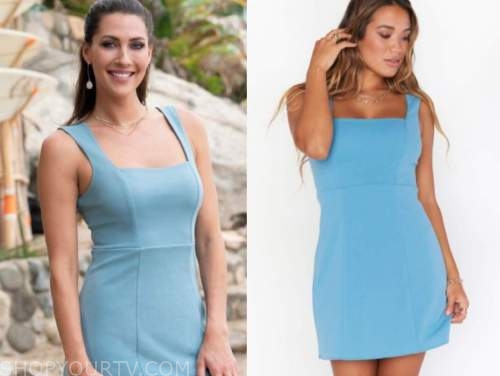 Becca Kufrin, blue dress, bachelor in paradise