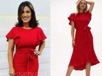 Good Morning Britain: August 2021 Susanna Reid's Red Flutter Sleeve ...