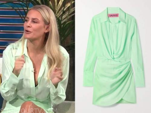 Morgan Stewart, mint green dress, E! news, daily pop