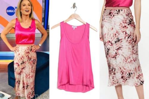 WornOnTV: Amy's white tank and pink leggings on Good Morning America, Amy  Robach