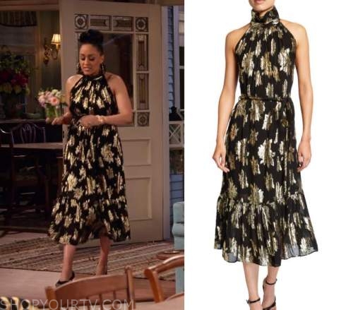 Family Reunion: Season 2 Episode 15 Cocoa's Metallic Halterneck Dress ...