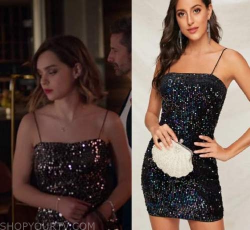 Control Z: Season 2 Episode 7/8 Black Sequin Square Neck Dress | Shop ...