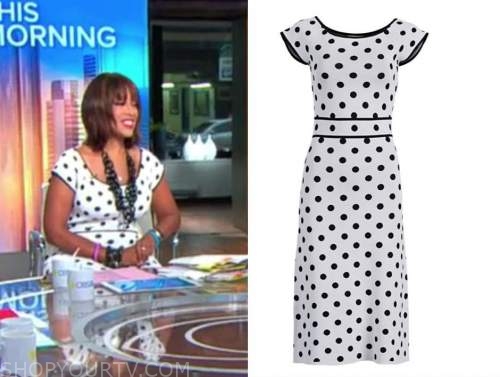 Gayle King, cbs this morning, polka dot dress