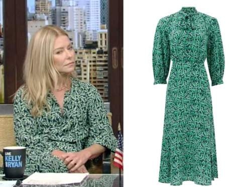 Live with Kelly and Ryan: September 2021 Kelly Ripa's Green Tie Neck ...