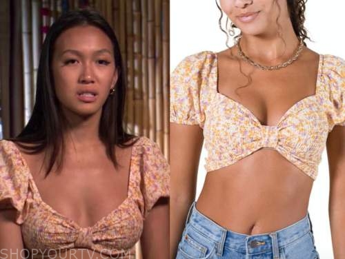 Tammy ly, bachelor in paradise, floral crop top