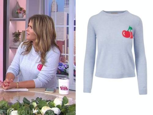 Jenna bush hager, the today show, grey cherry sweater