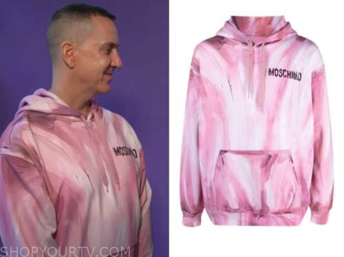 Jeremy Scott, E! news, daily pop, pink tie dye hoodie
