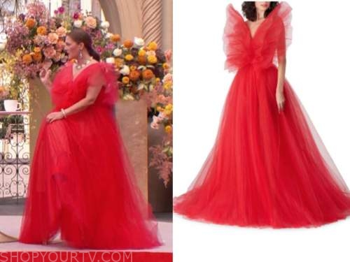 Drew Barrymore, Drew Barrymore show, red tulle dress, Emmys