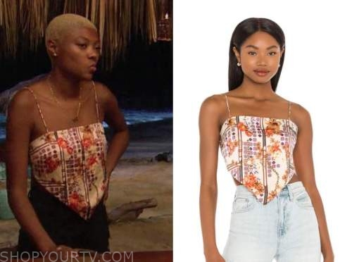 chelsea vaughn, bachelor in paradise, scarf print top