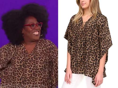sheryl underwood, the talk, leopard poncho top